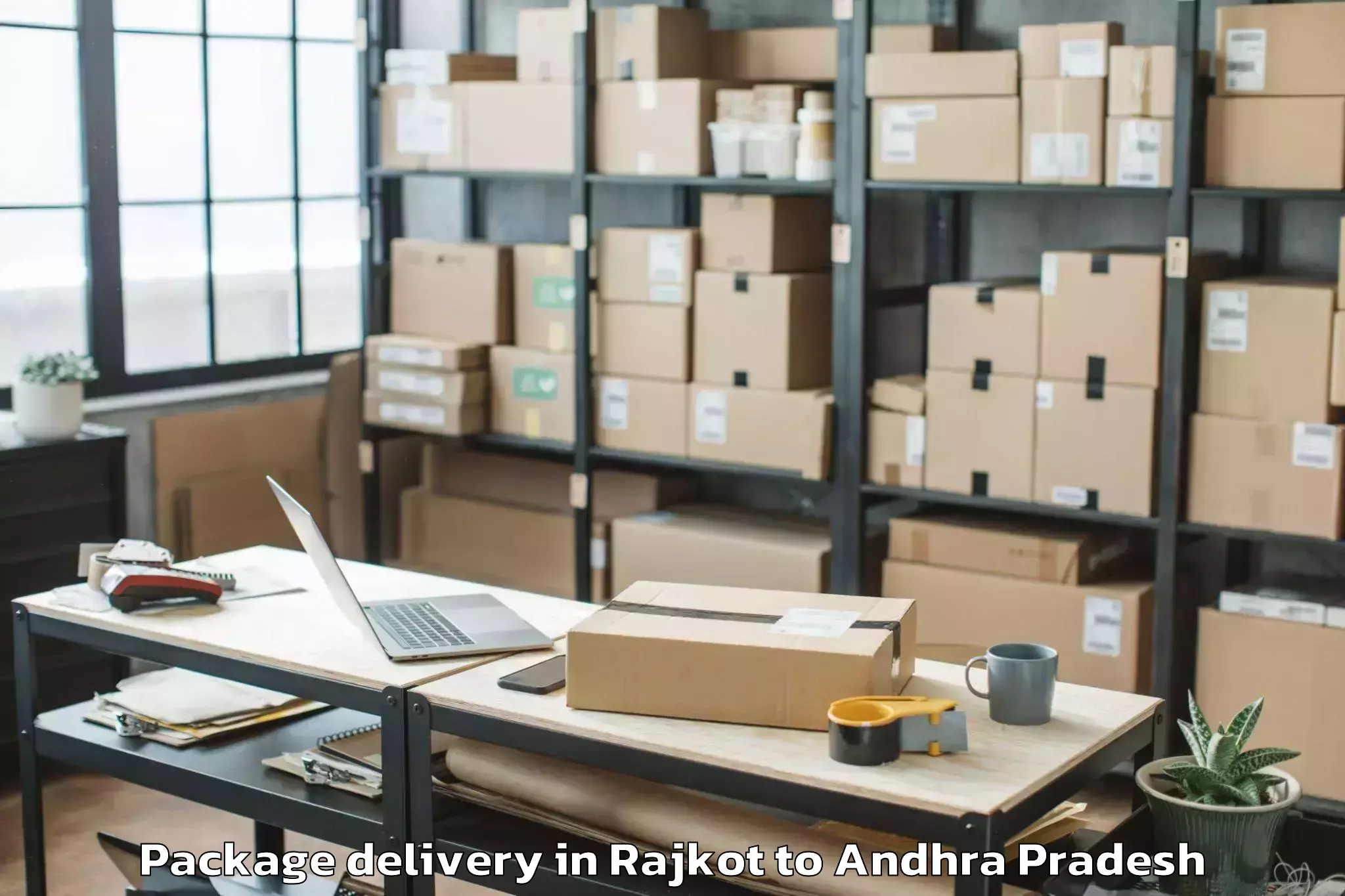 Quality Rajkot to Reddivaripalle Package Delivery